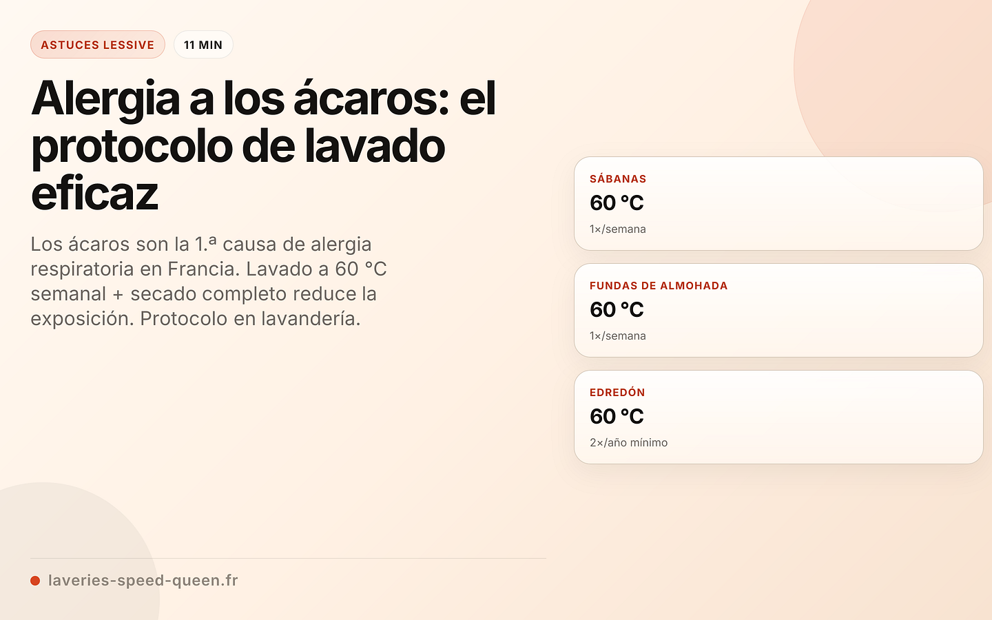 Protocolo anti-ácaros por textil