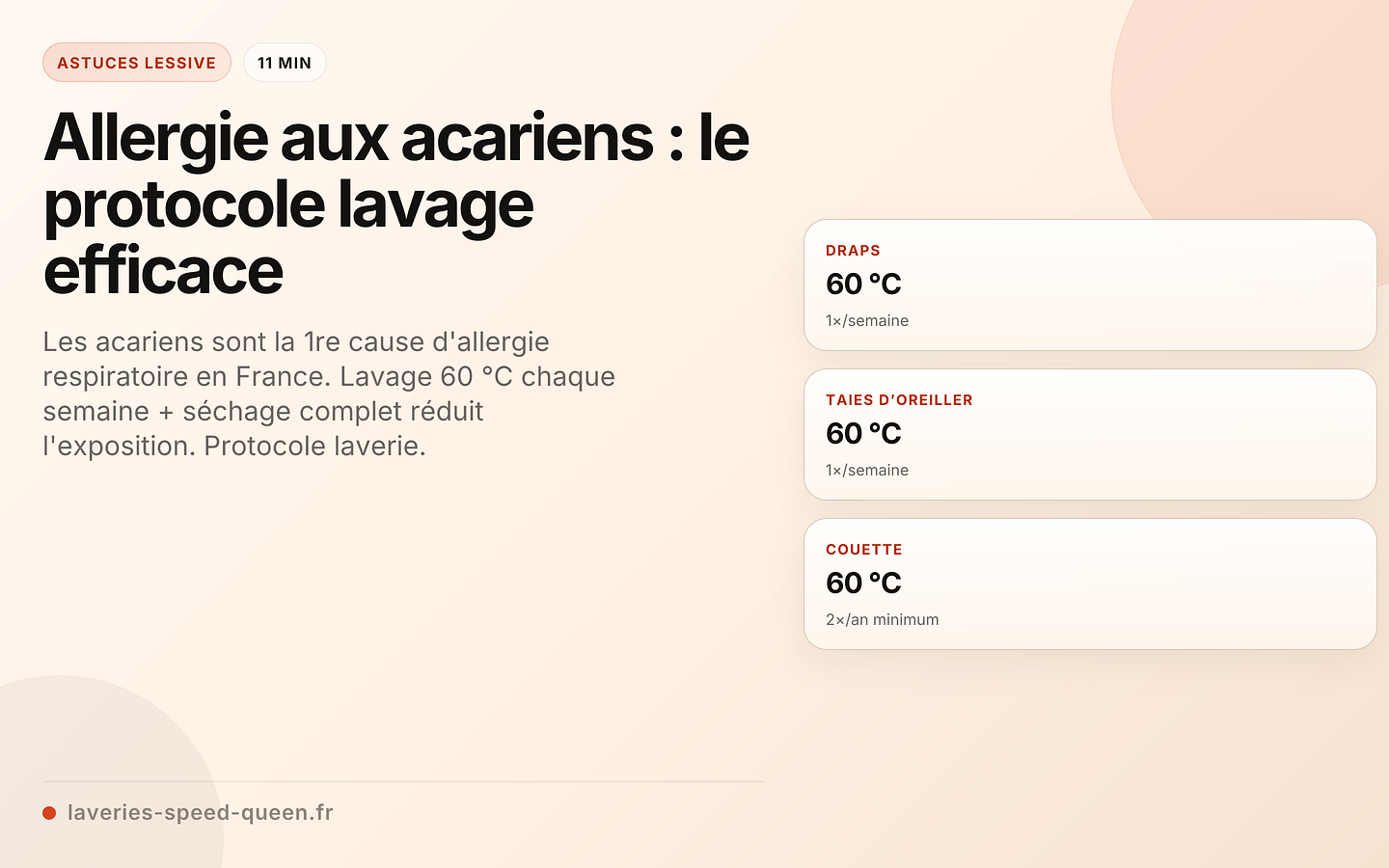 Allergie aux acariens : le protocole lavage efficace