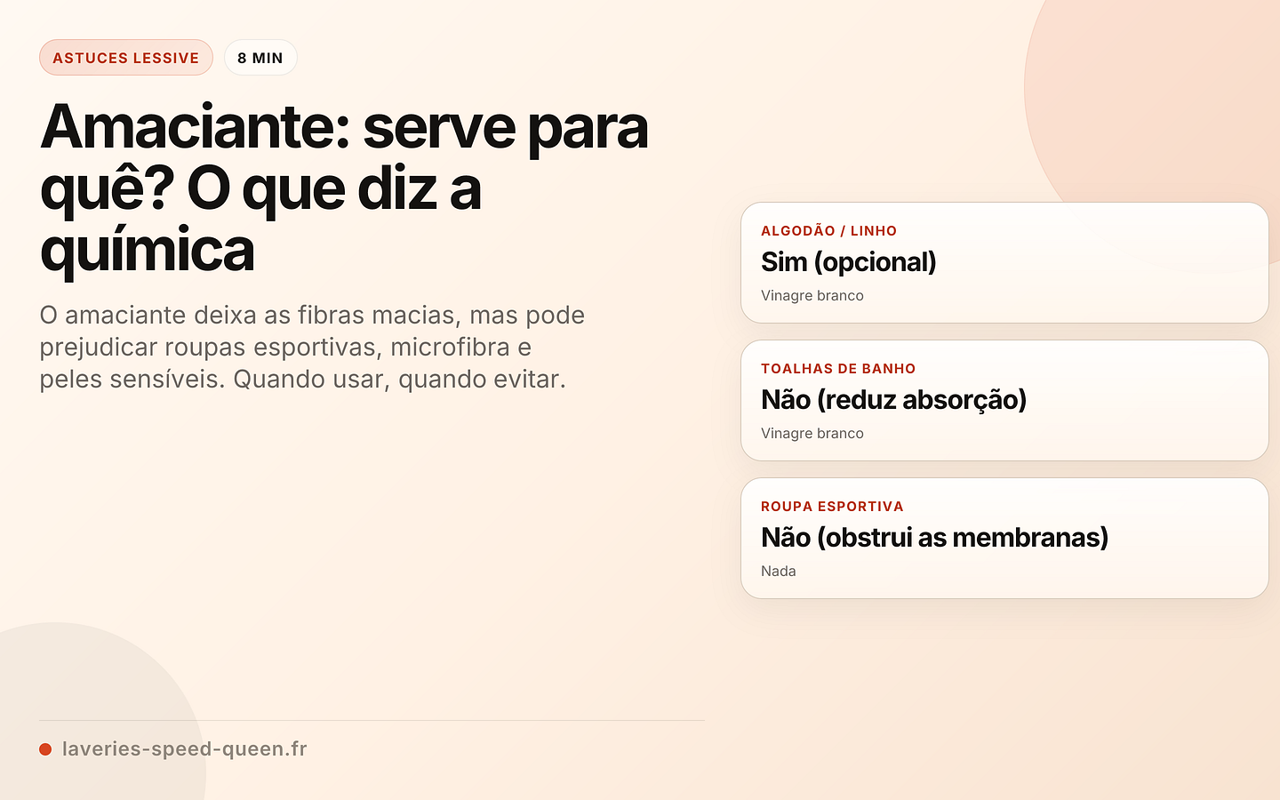Amaciante: serve para quê? O que diz a química