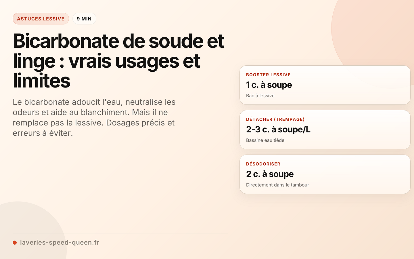 Bicarbonate de soude et linge : vrais usages et limites