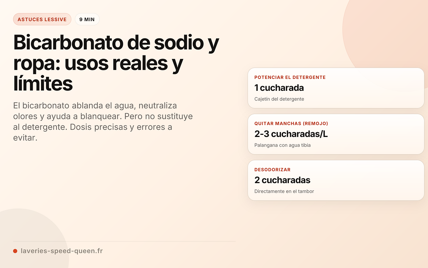 Bicarbonato de sodio y ropa: usos reales y límites