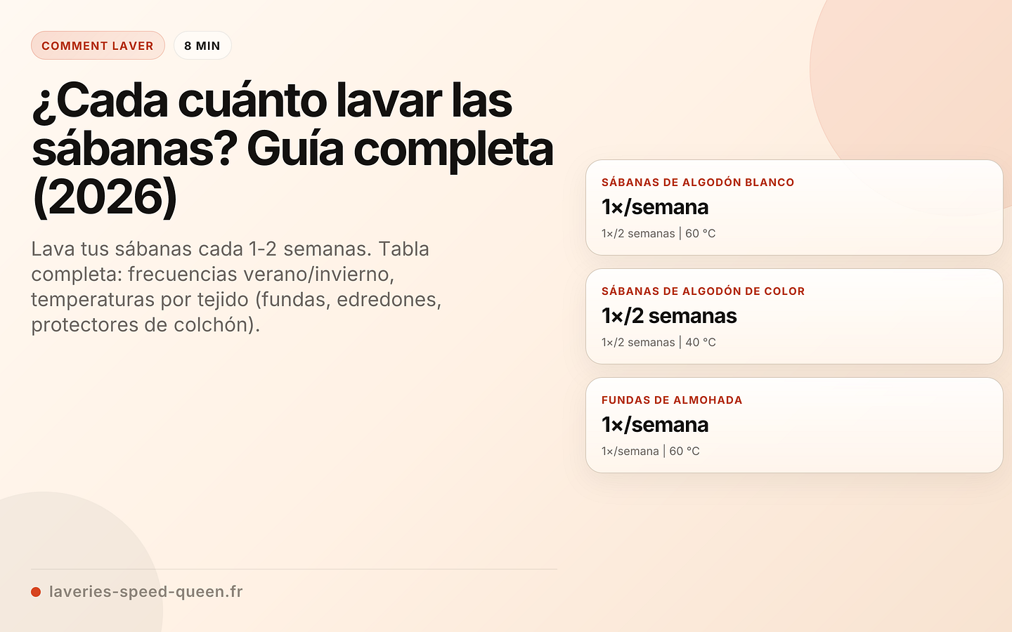 ¿Cada cuánto lavar las sábanas? Guía completa (2026)