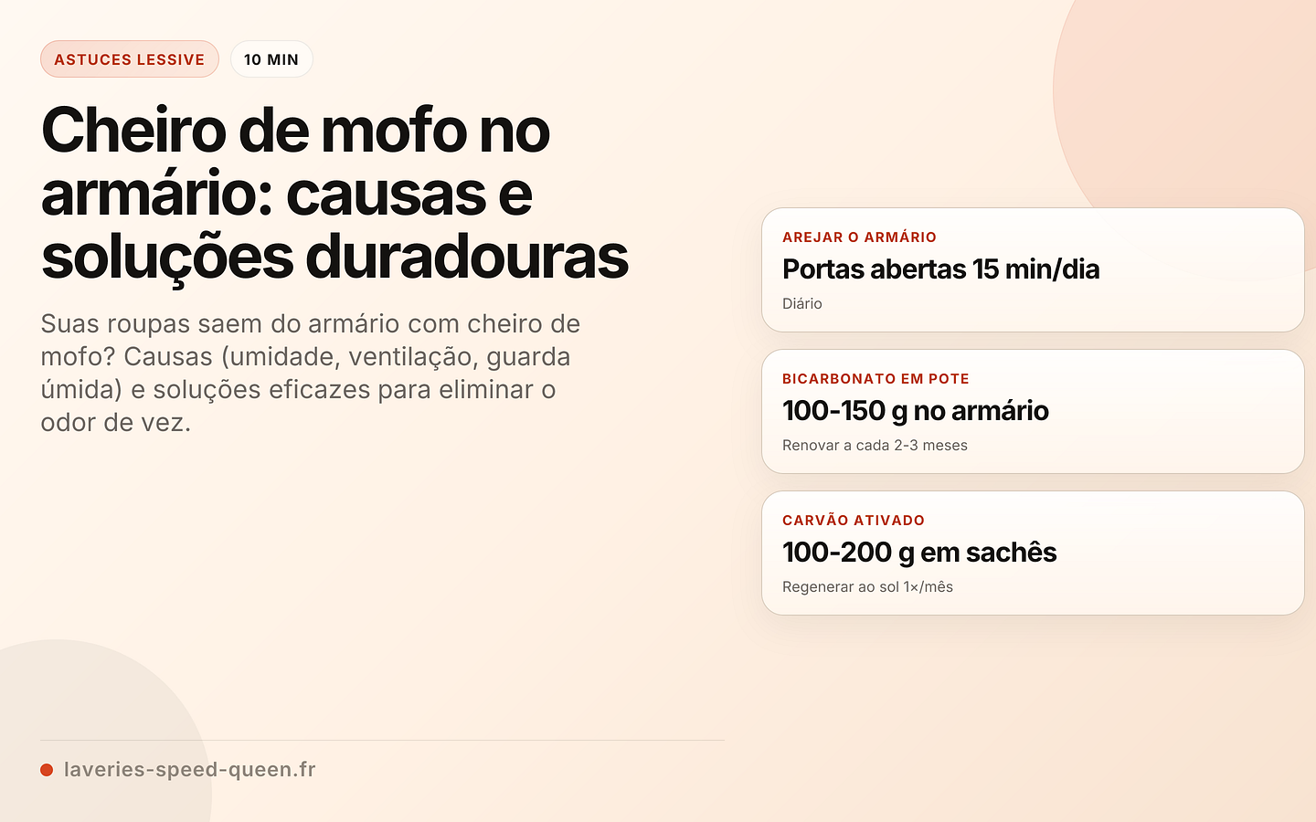 Cheiro de mofo no armário: causas e soluções duradouras