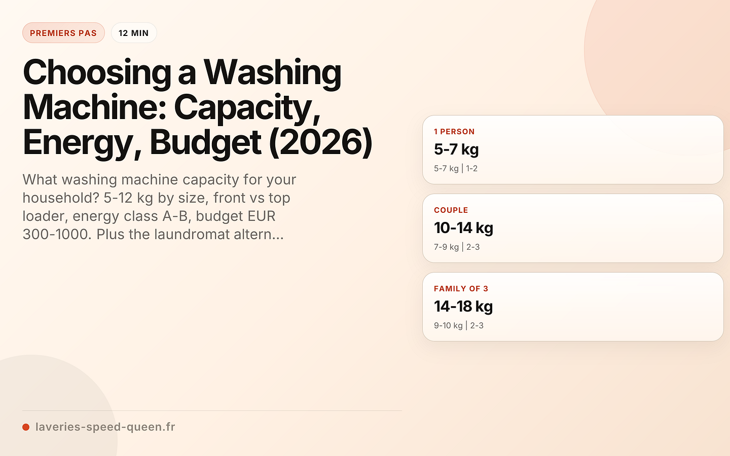 Capacité machine par foyer