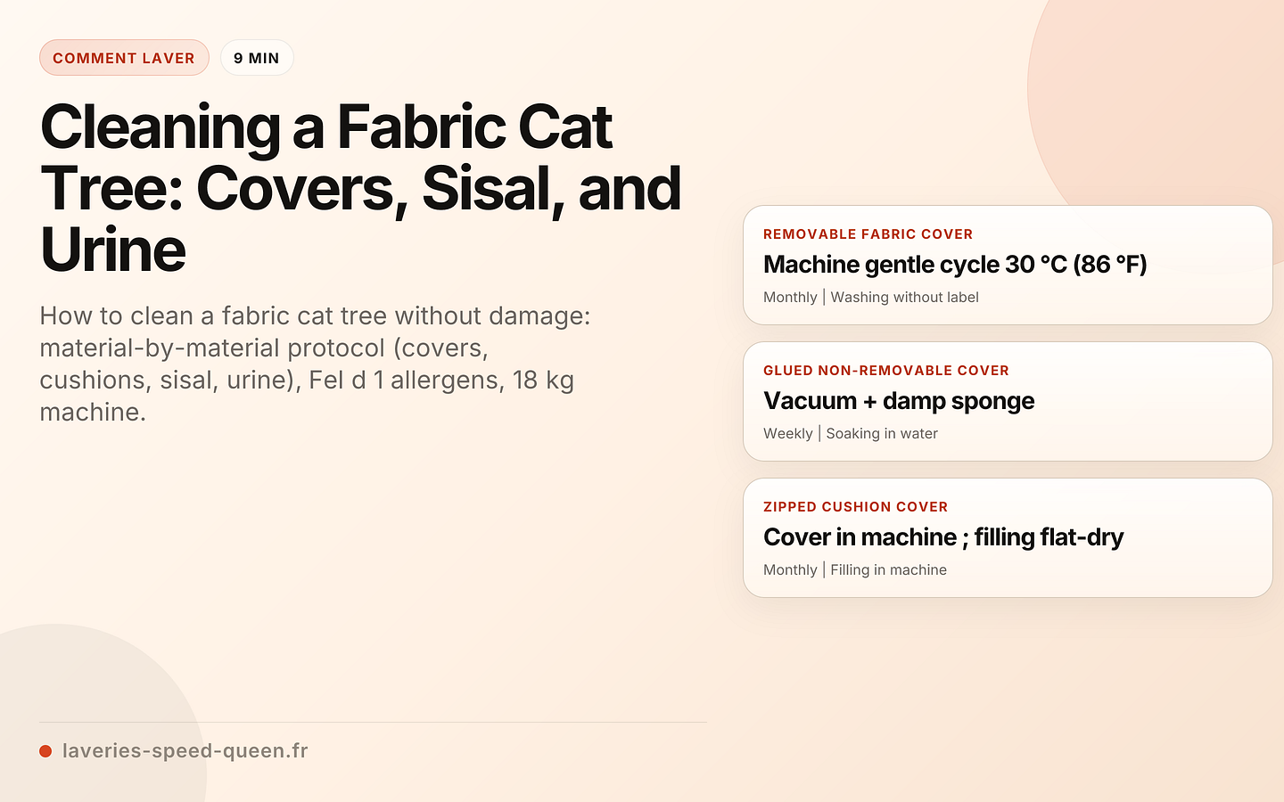 Cleaning a Fabric Cat Tree: Covers, Sisal, and Urine