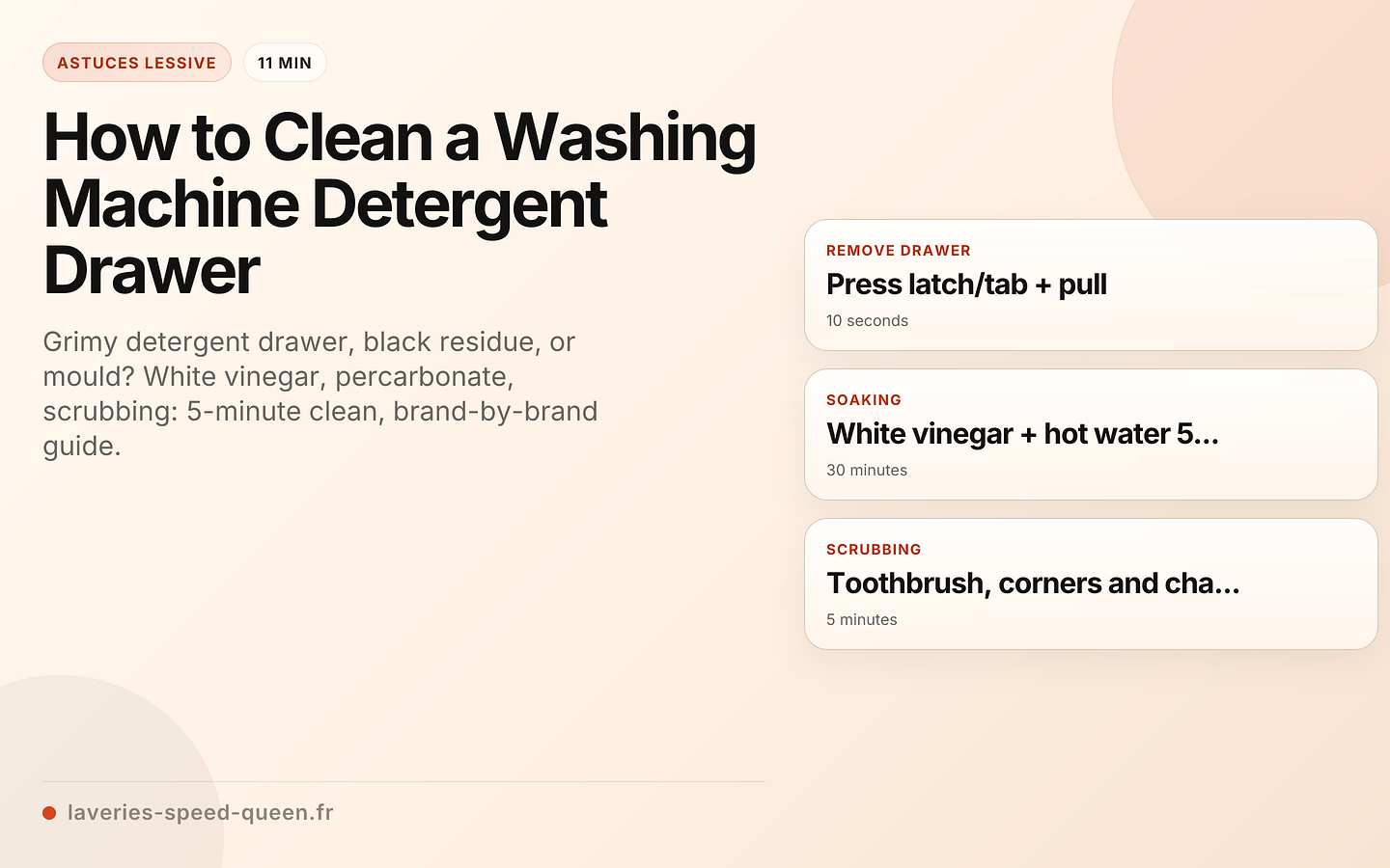 How to Clean a Washing Machine Detergent Drawer