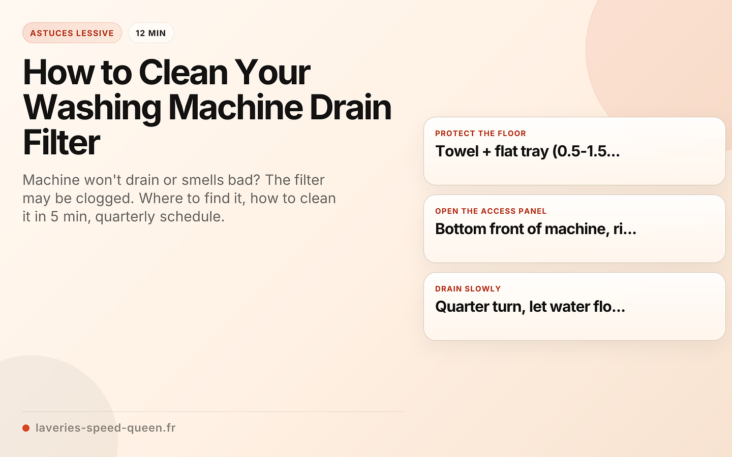 How to Clean Your Washing Machine Drain Filter