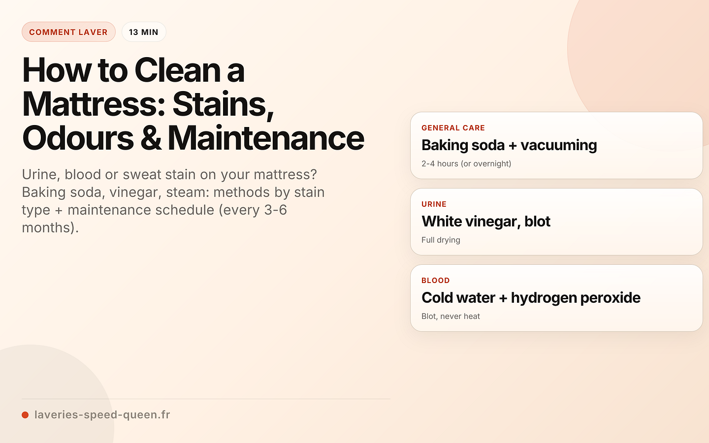 How to Clean a Mattress: Stains, Odours & Maintenance