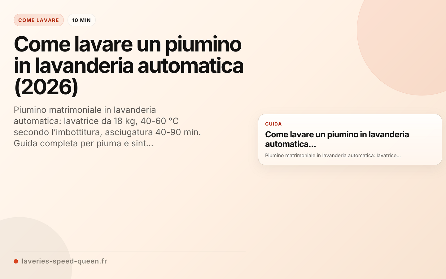 Quale lavatrice scegliere per il tuo piumino?