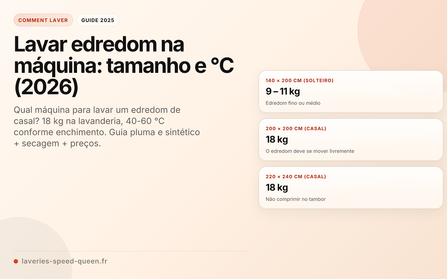 Qual máquina para o seu edredom?