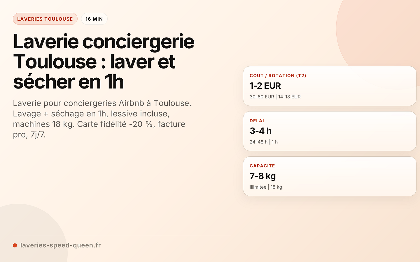 Laverie conciergerie Toulouse : laver et sécher en 1h