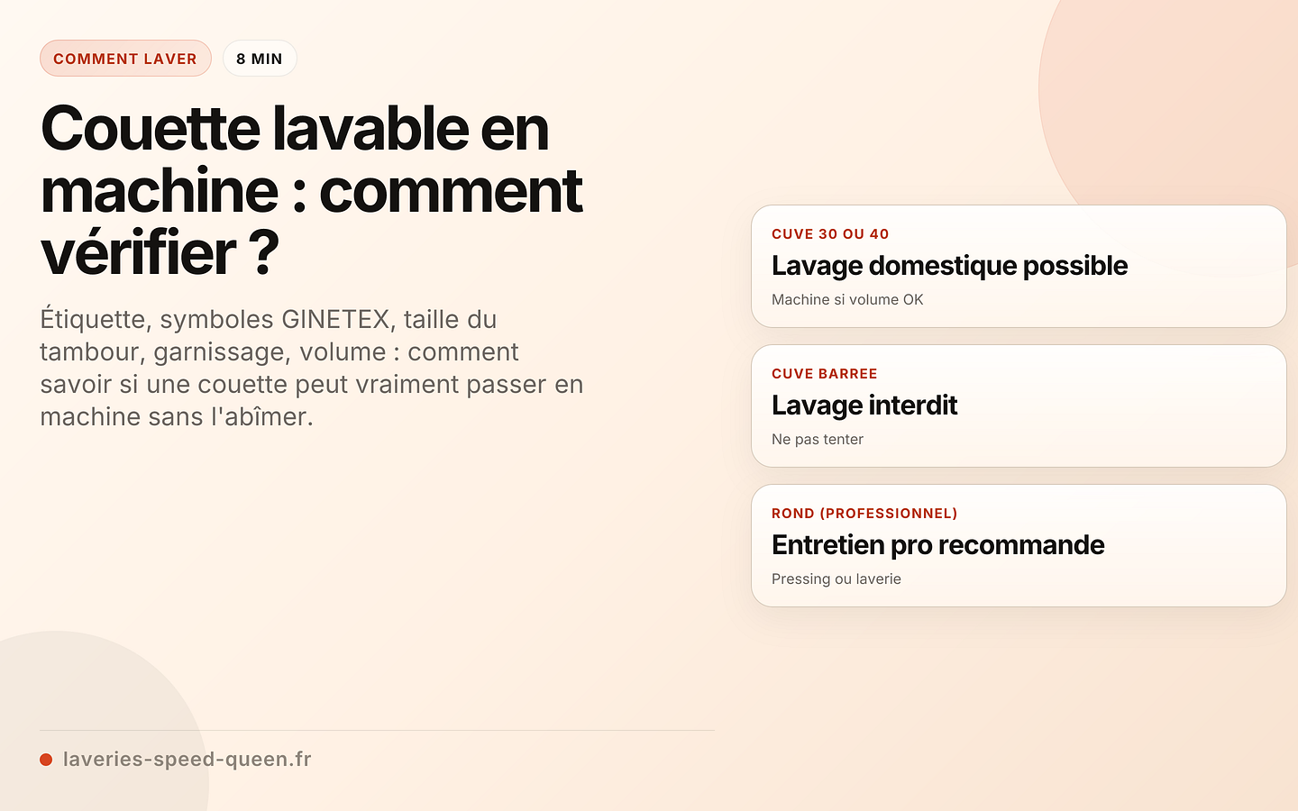 Couette lavable en machine : comment vérifier ?