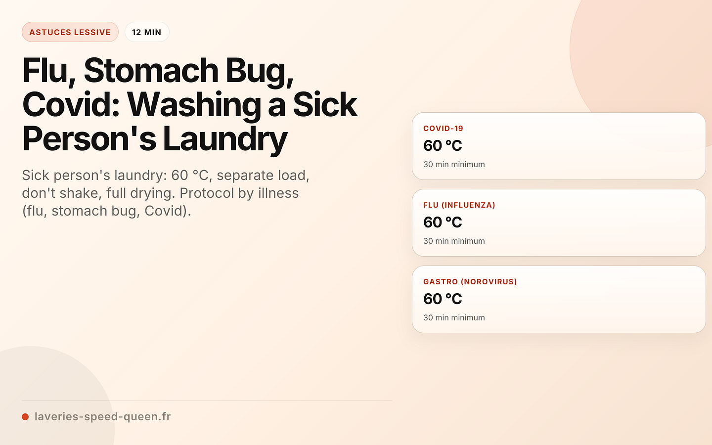Flu, Stomach Bug, Covid: Washing a Sick Person's Laundry