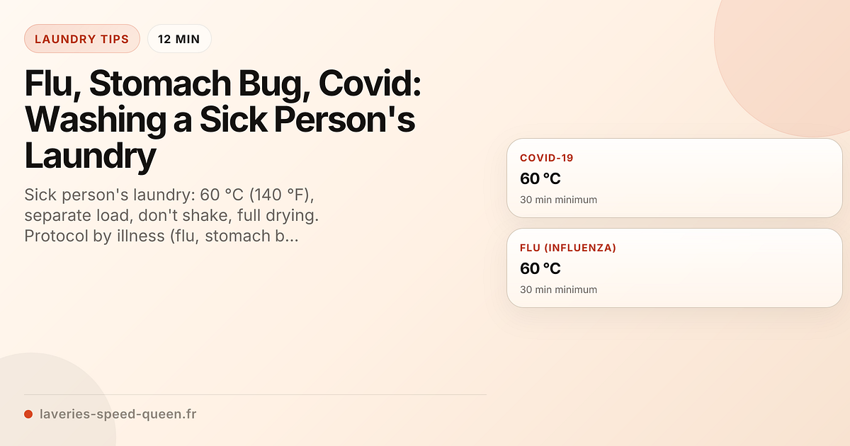 Flu, Stomach Bug, Covid: Washing a Sick Person's Laundry | Speed Queen