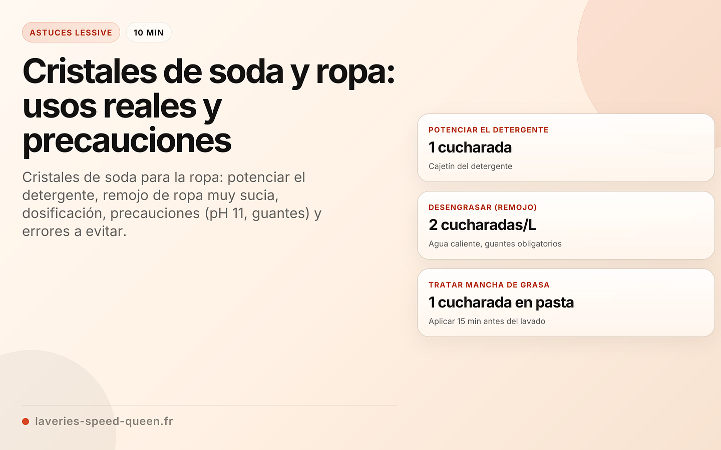 Cristales de soda y ropa: usos reales y precauciones