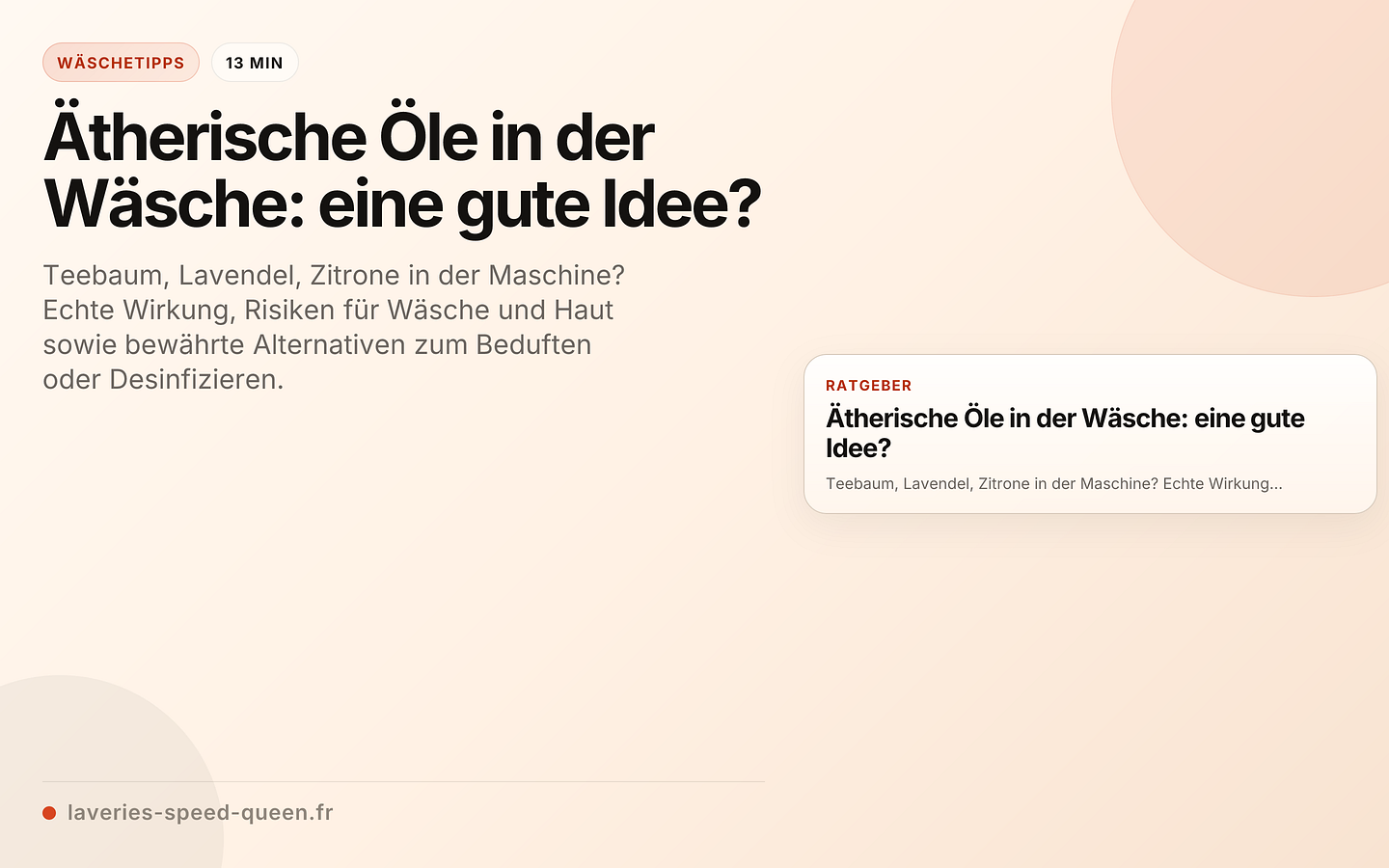 Ätherische Öle in der Wäsche: eine gute Idee?