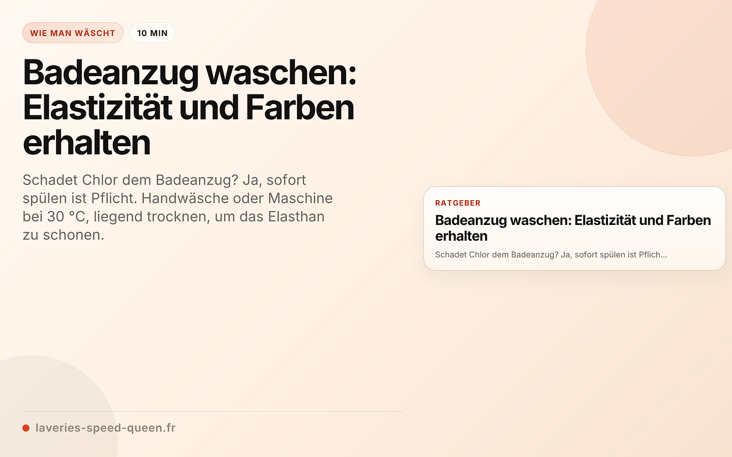 Badeanzug waschen: Elastizität und Farben erhalten