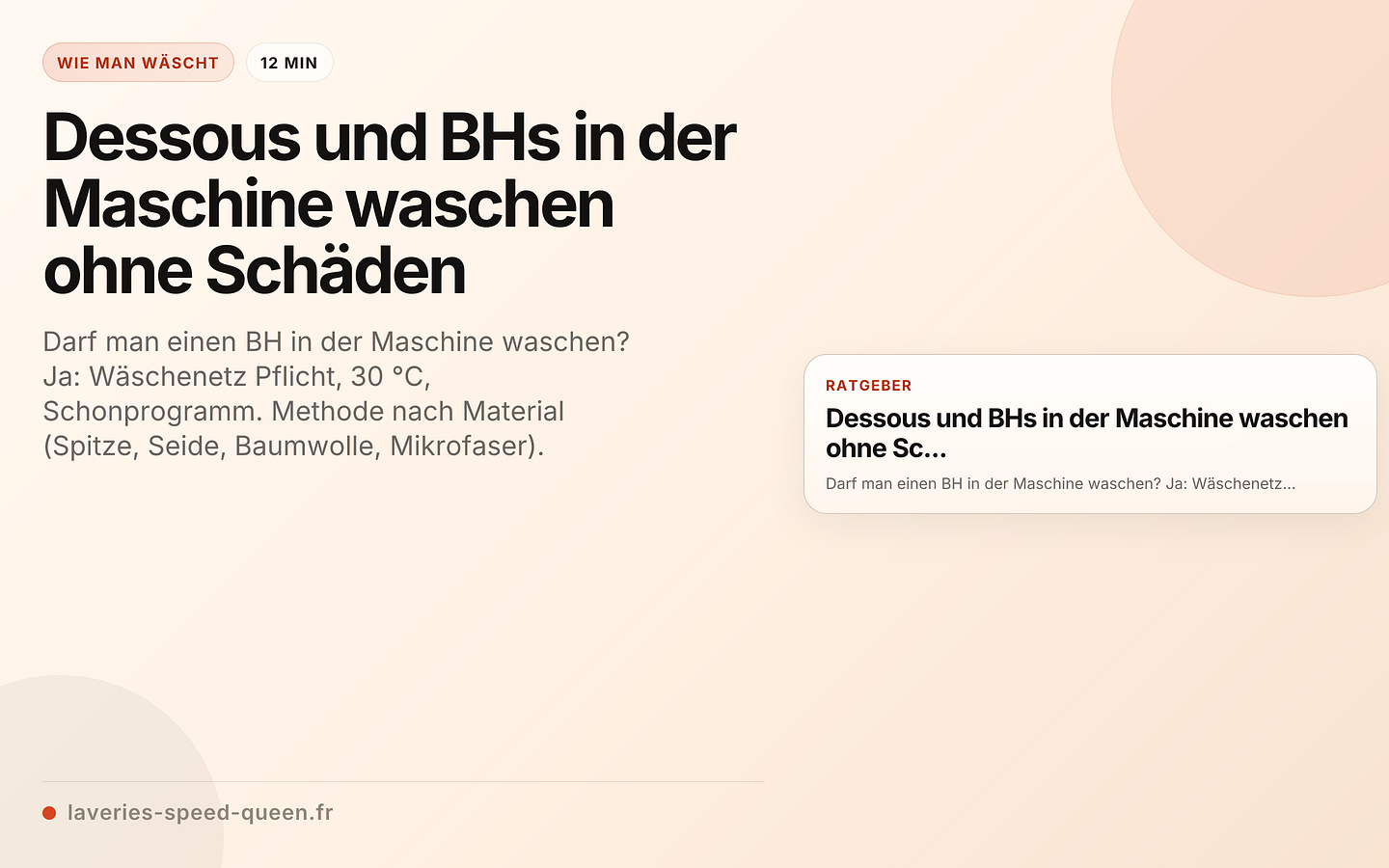 Dessous und BHs in der Maschine waschen ohne Schäden