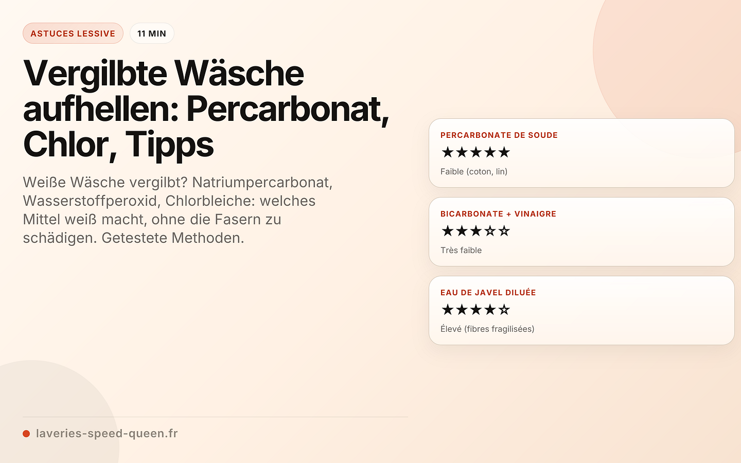 Vergilbte Wäsche aufhellen: Percarbonat, Chlor, Tipps