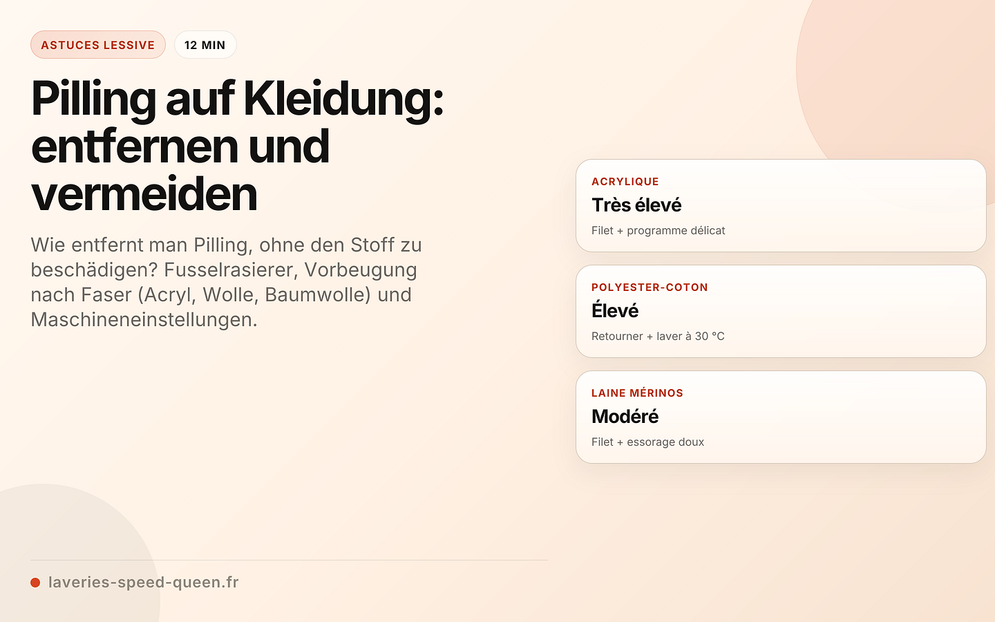 Pilling auf Kleidung: entfernen und vermeiden
