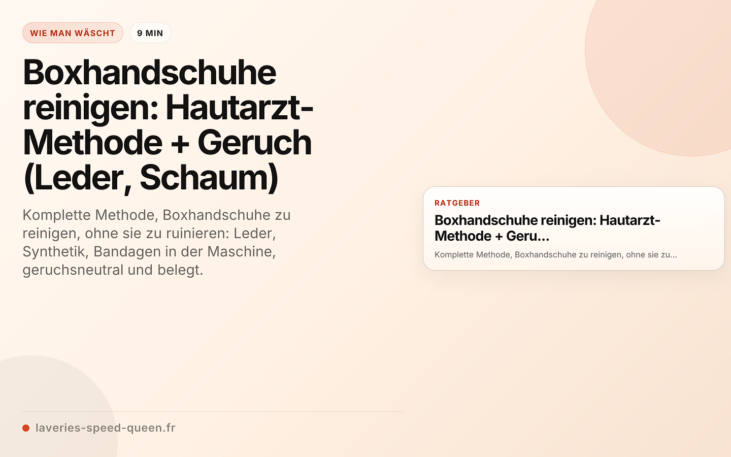 Boxhandschuhe reinigen: Hautarzt-Methode + Geruch (Leder, Schaum)