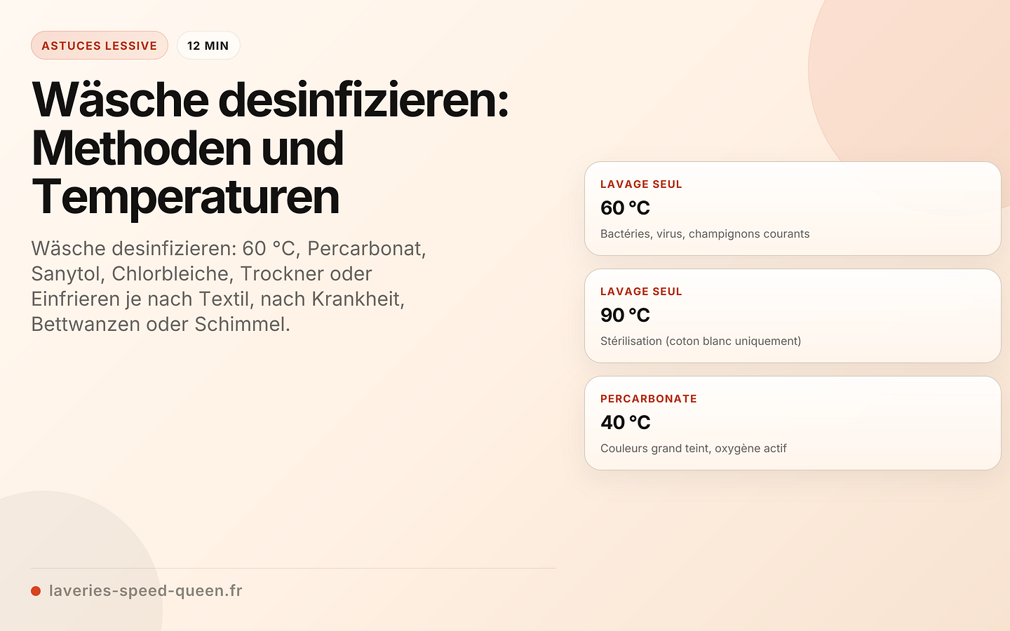 Wäsche desinfizieren: Methoden und Temperaturen