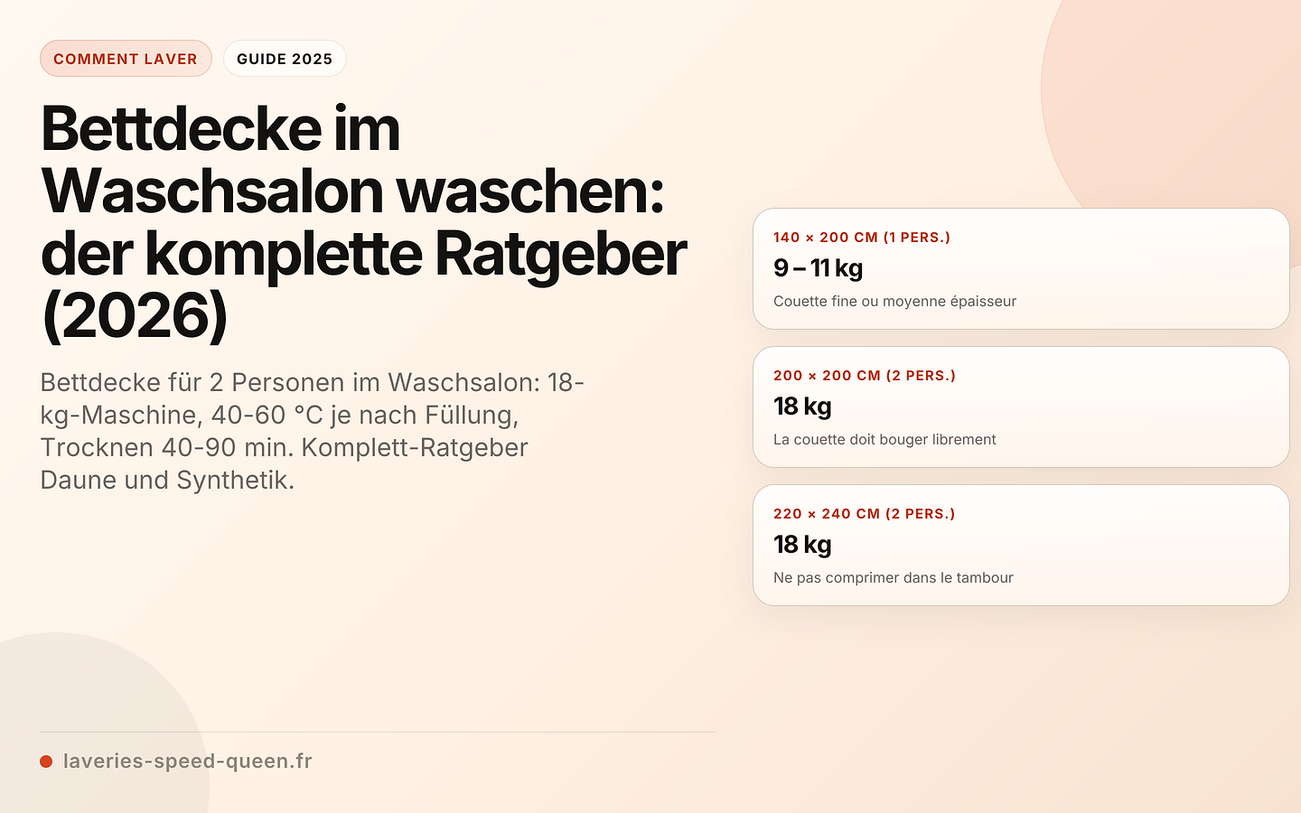 Bettdecke im Waschsalon waschen: der komplette Ratgeber (2026)