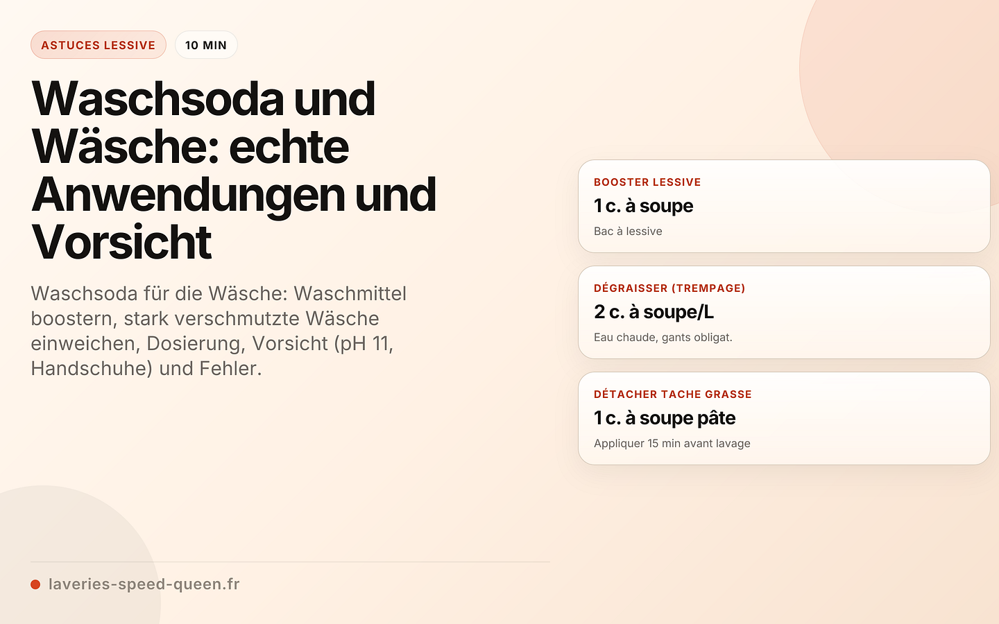 Waschsoda und Wäsche: echte Anwendungen und Vorsicht