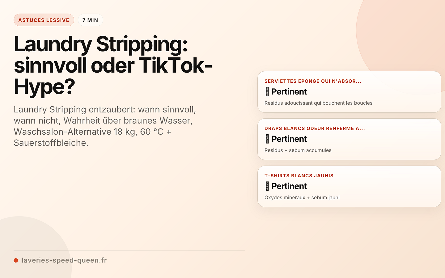 Laundry Stripping: sinnvoll oder TikTok-Hype?