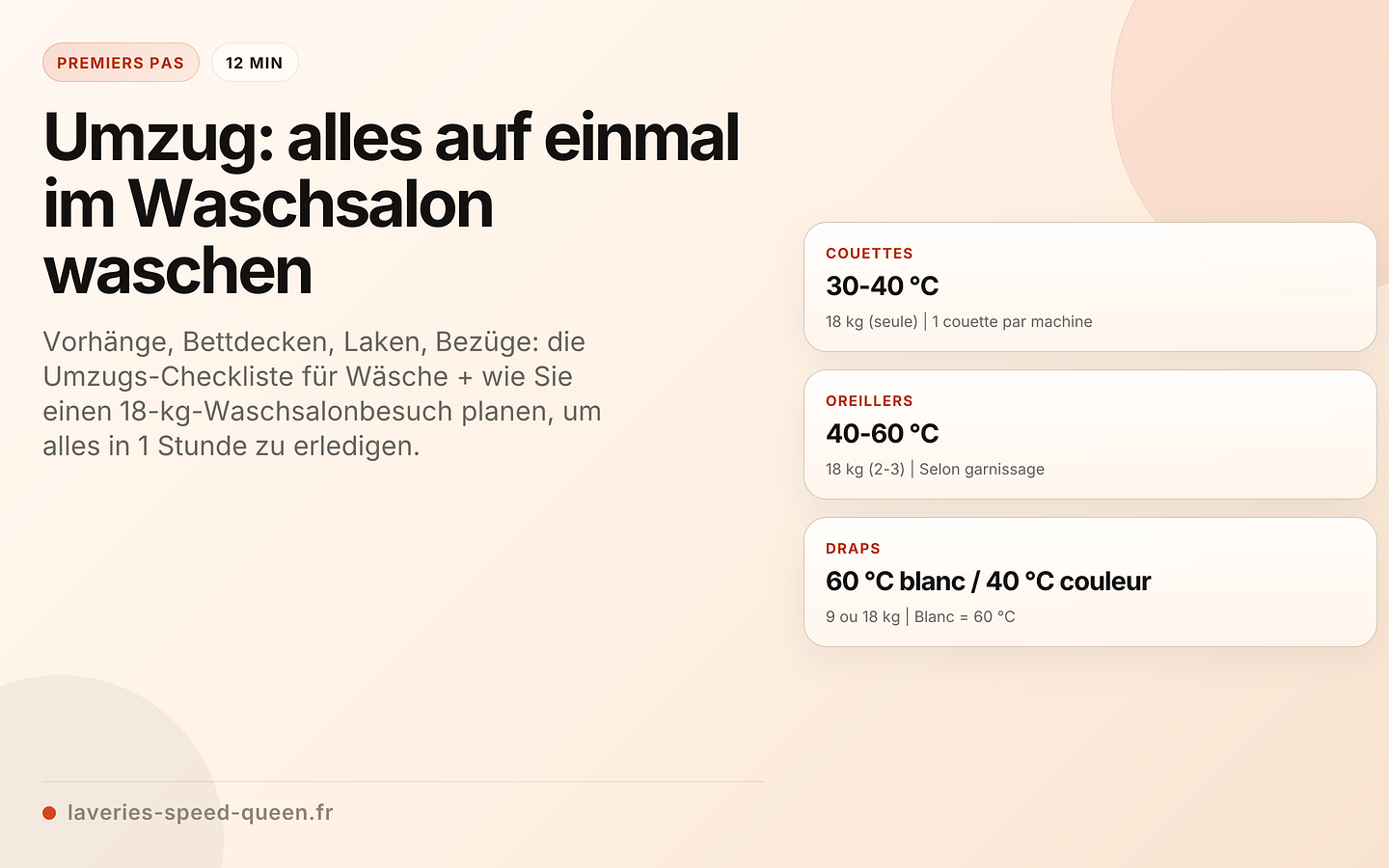 Umzug: alles auf einmal im Waschsalon waschen