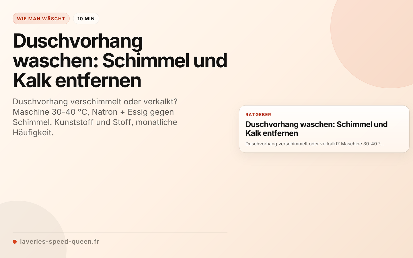Duschvorhang waschen: Schimmel und Kalk entfernen
