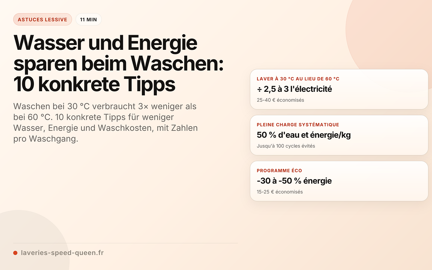 Wasser und Energie sparen beim Waschen: 10 konkrete Tipps