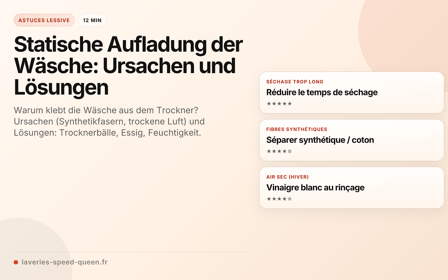 Statische Aufladung der Wäsche: Ursachen und Lösungen