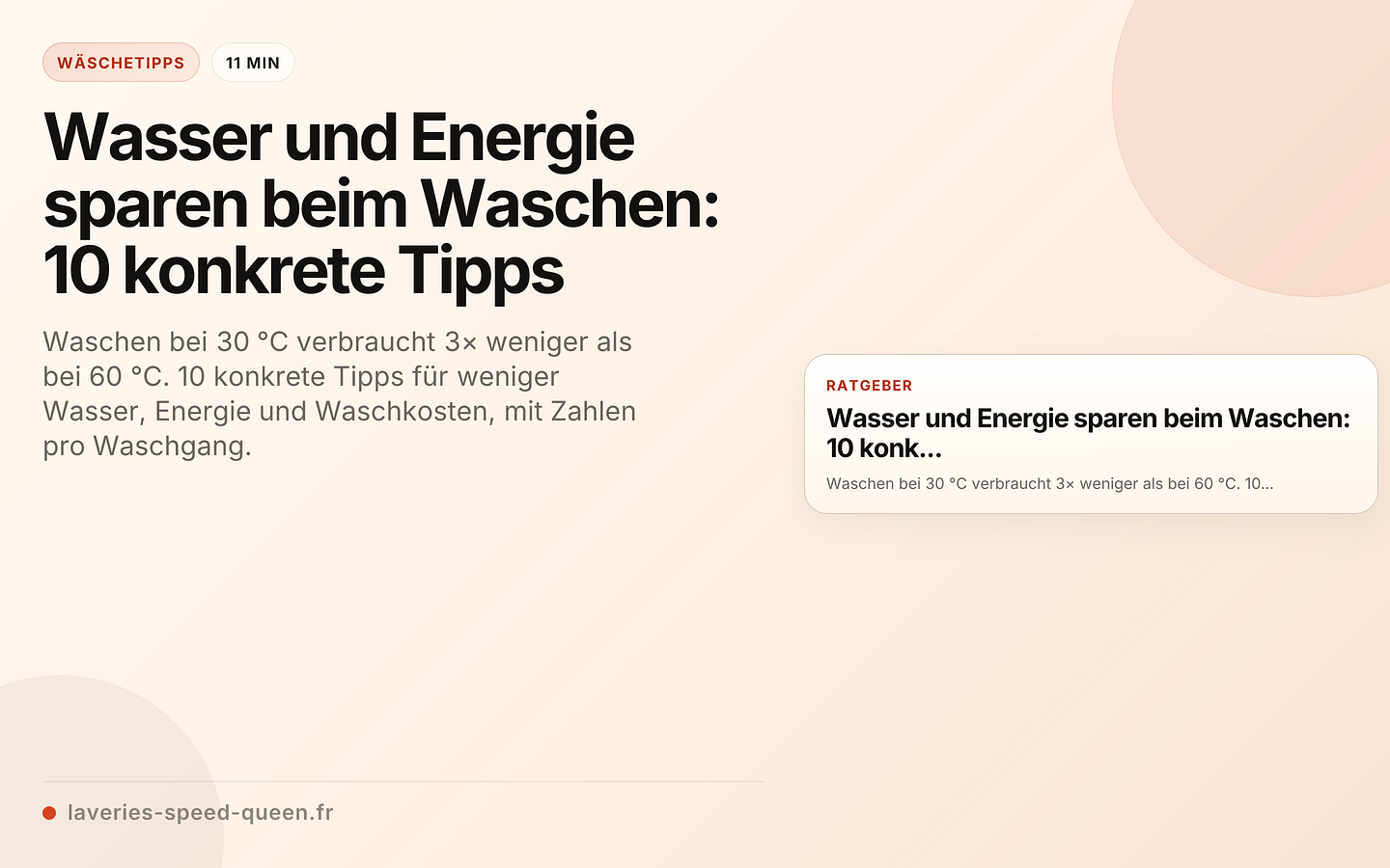 Wasser und Energie sparen beim Waschen: 10 konkrete Tipps