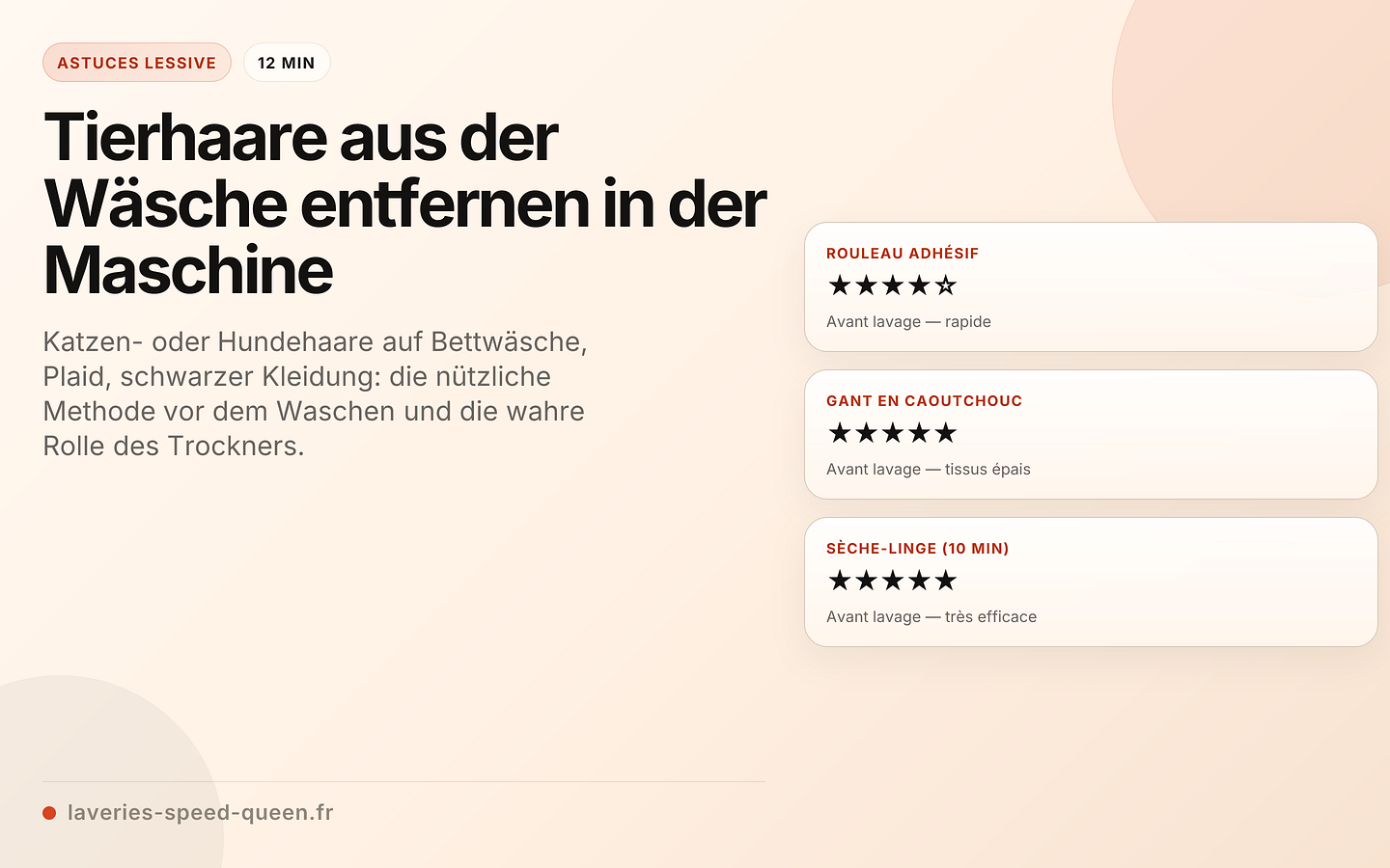 Tierhaare aus der Wäsche entfernen in der Maschine