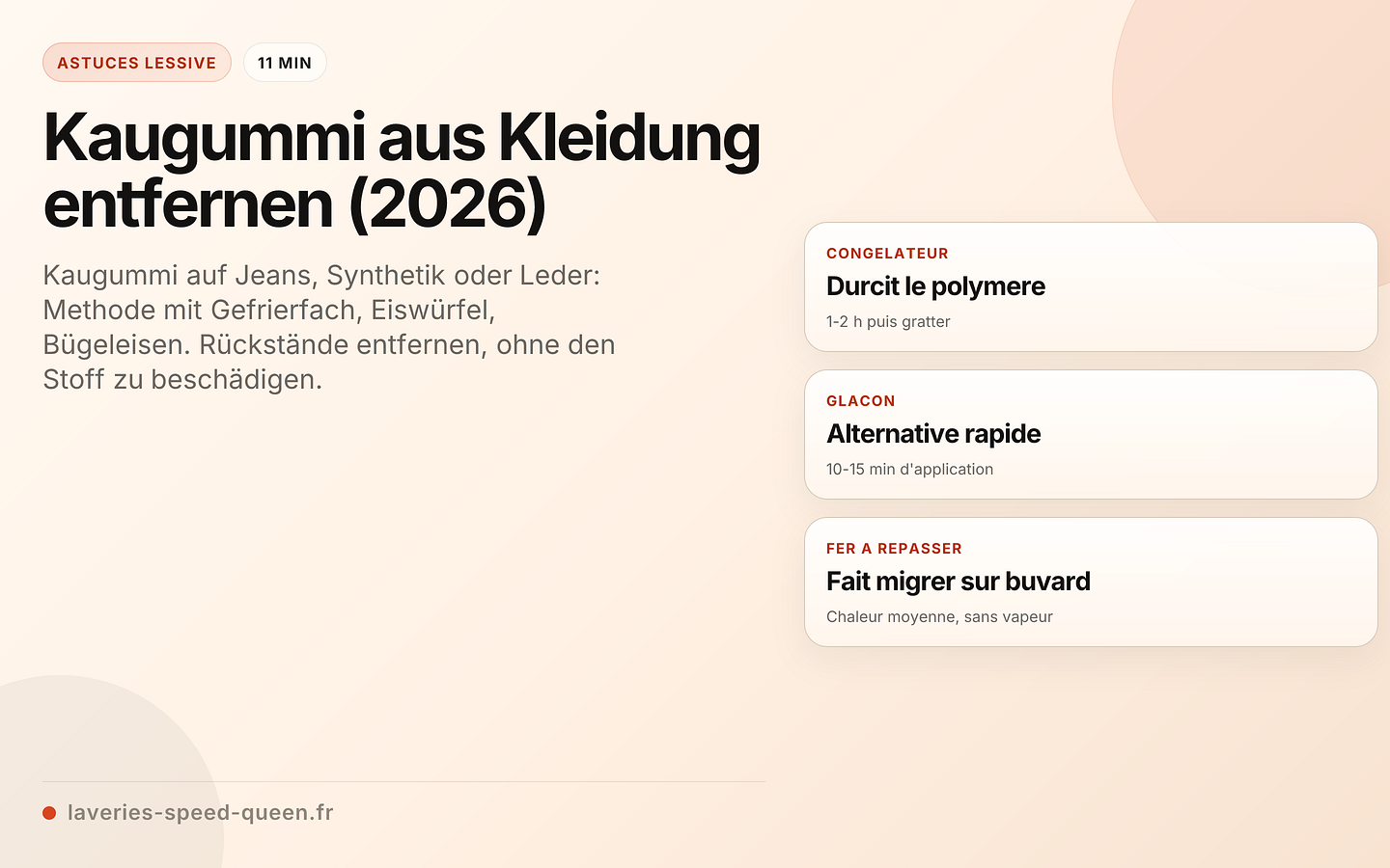 Kaugummi aus Kleidung entfernen (2026)
