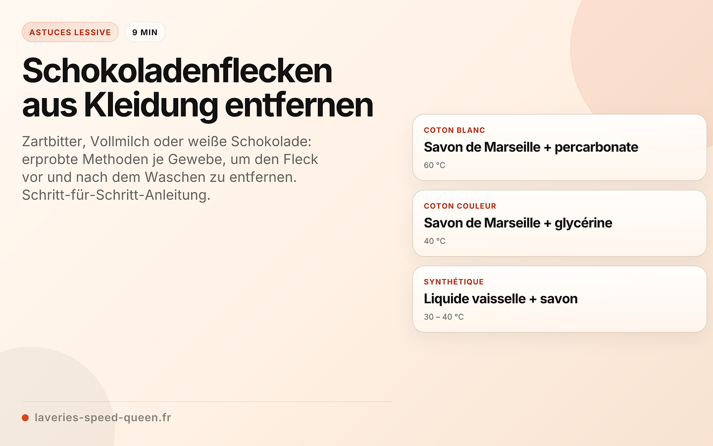 Schokoladenflecken aus Kleidung entfernen