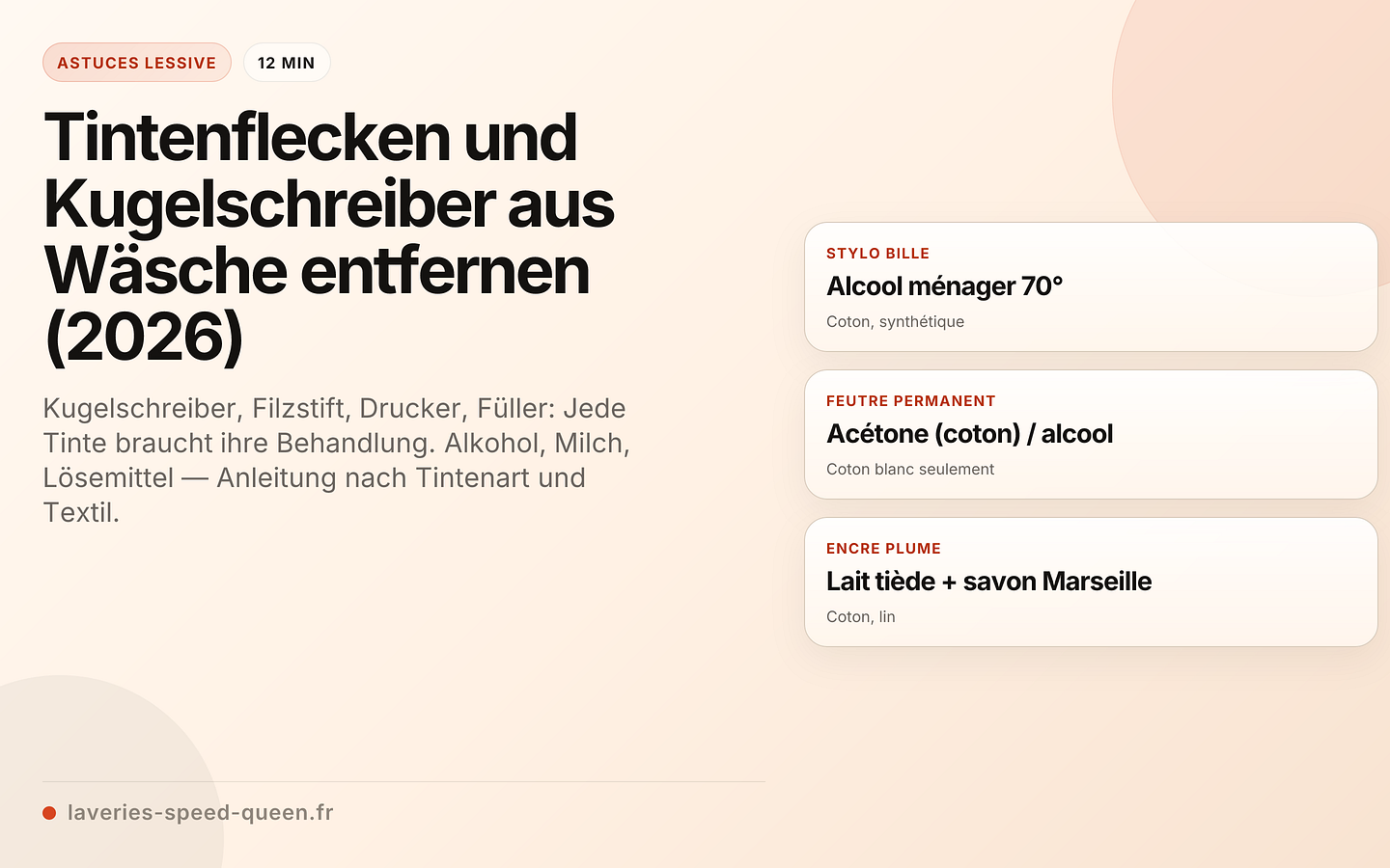 Tintenflecken und Kugelschreiber aus Wäsche entfernen (2026)
