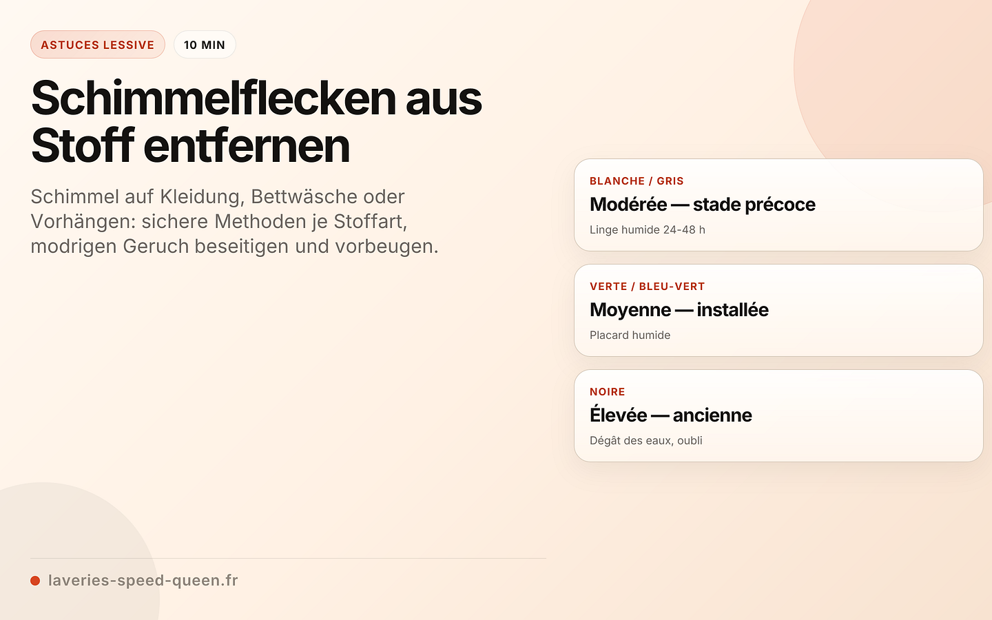 Schimmelflecken aus Stoff entfernen
