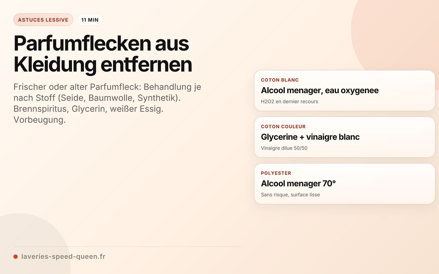 Parfumflecken aus Kleidung entfernen