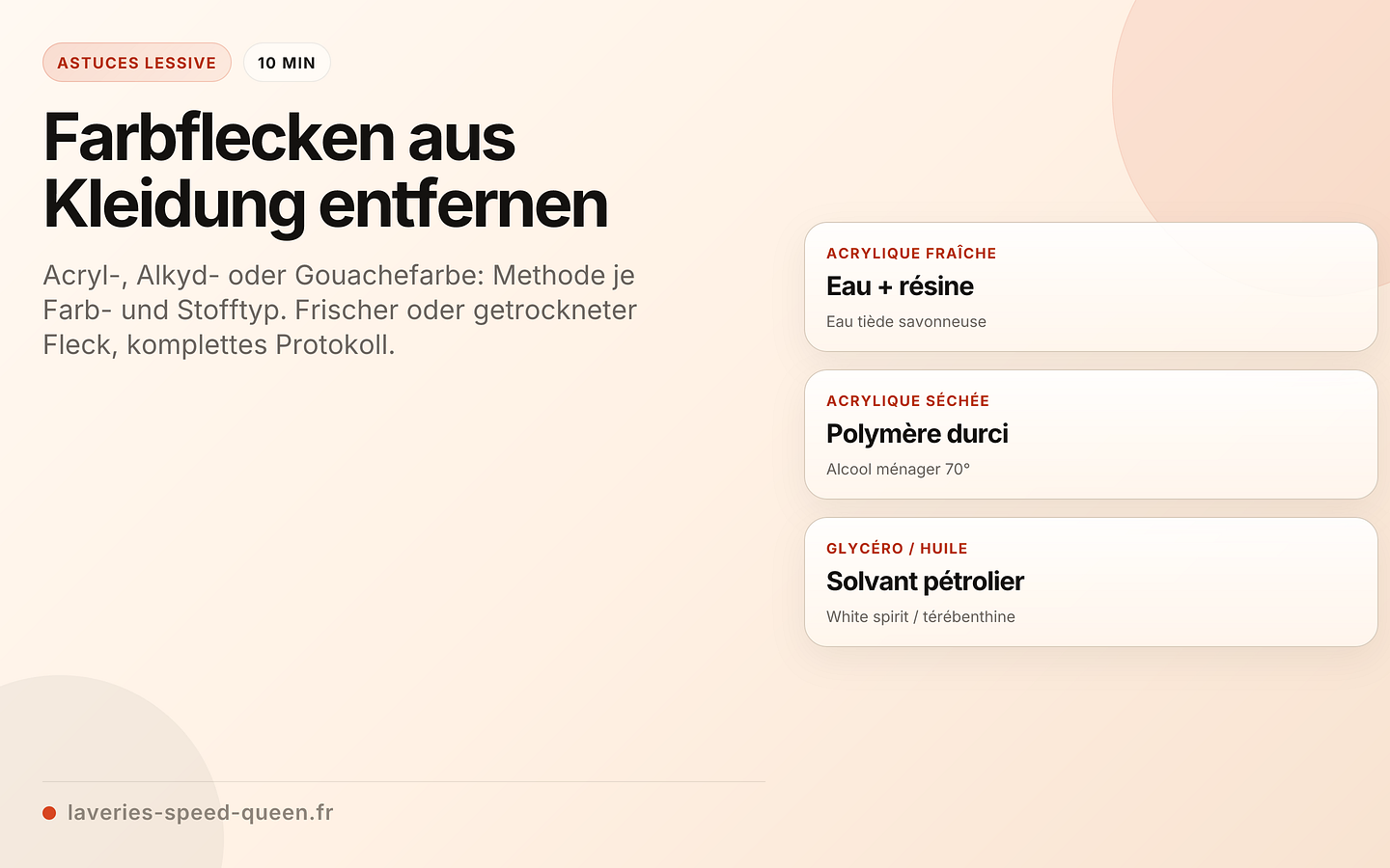 Farbflecken aus Kleidung entfernen