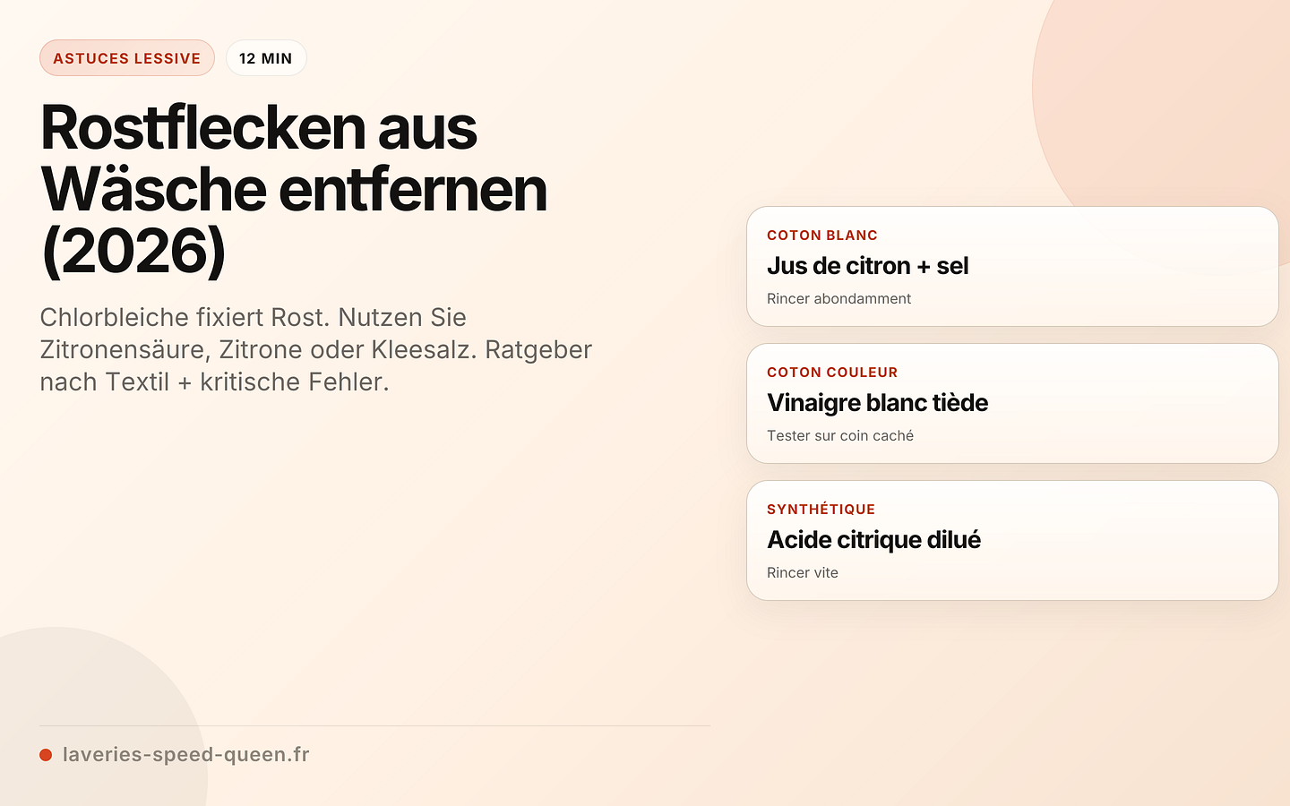 Rostflecken aus Wäsche entfernen (2026)