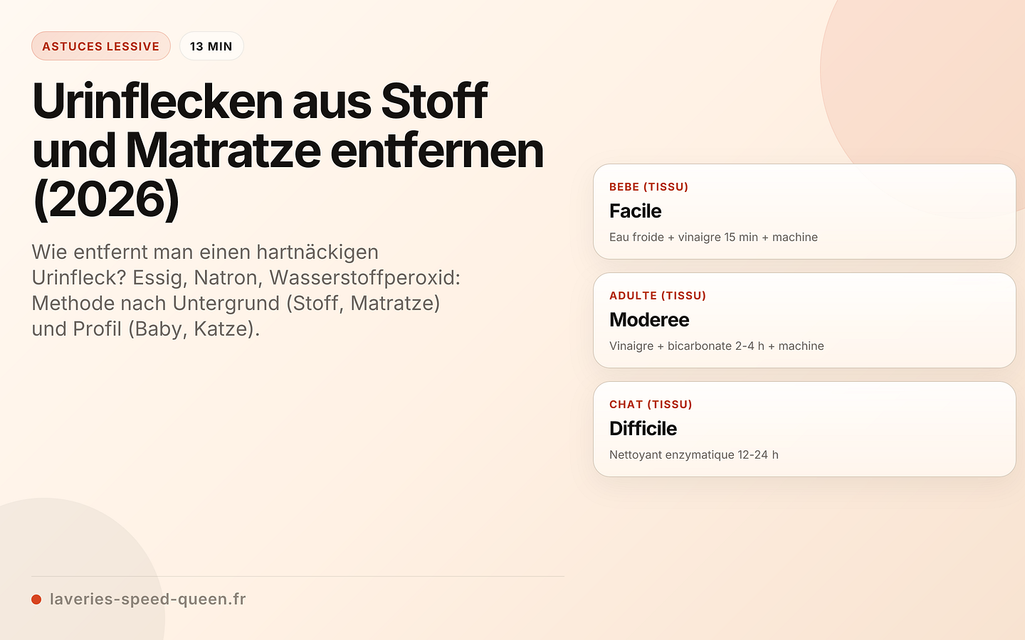 Urinflecken aus Stoff und Matratze entfernen (2026)