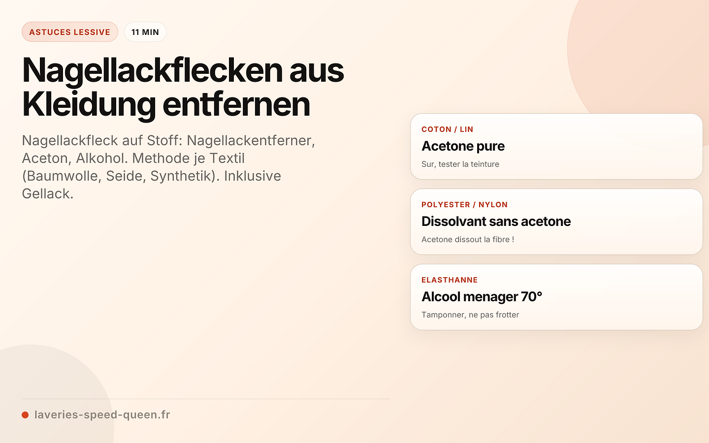 Nagellackflecken aus Kleidung entfernen