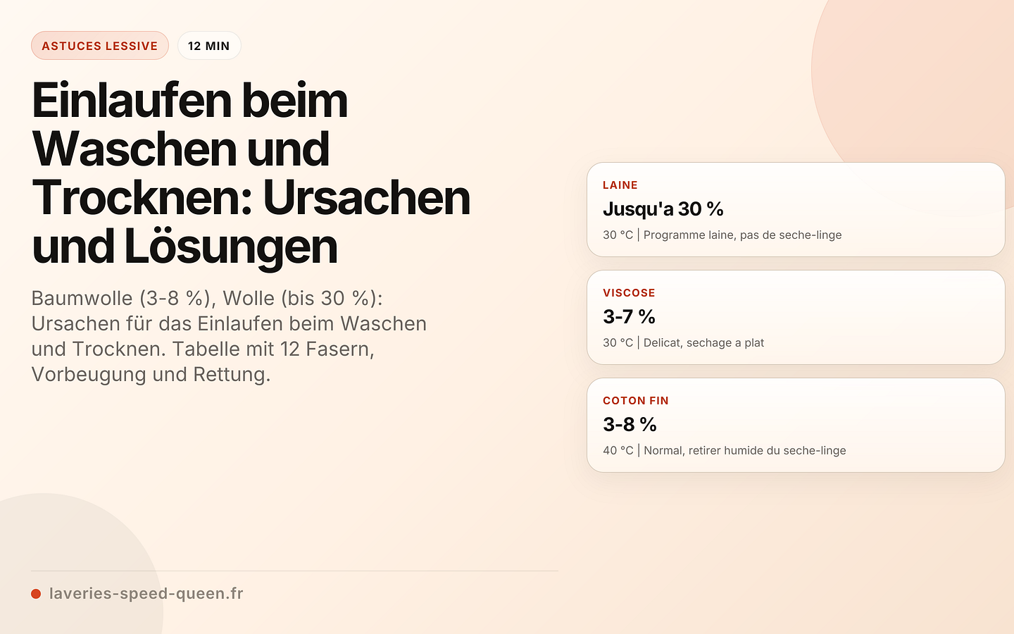 Einlaufen beim Waschen und Trocknen: Ursachen und Lösungen