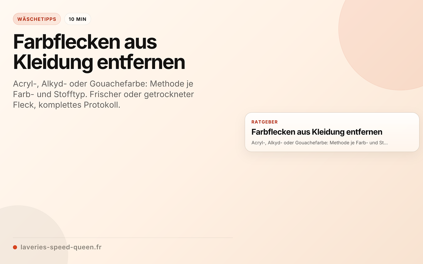 Farbflecken aus Kleidung entfernen
