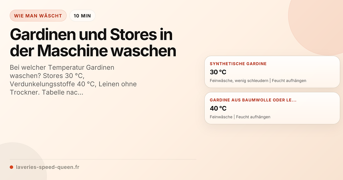 Gardinen und Stores in der Maschine waschen