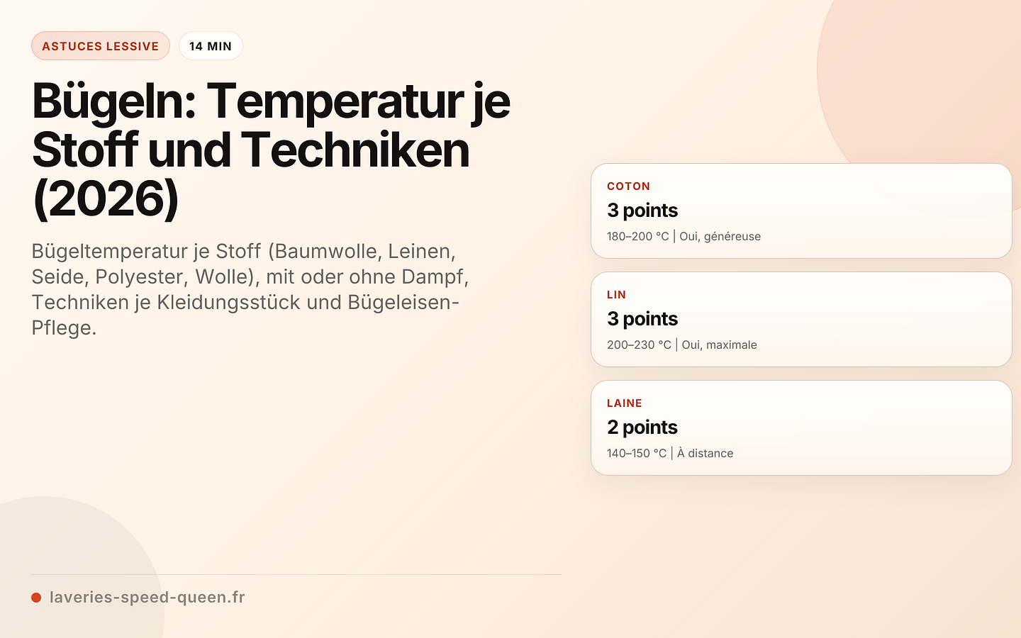 Bügeln: Temperatur je Stoff und Techniken (2026)