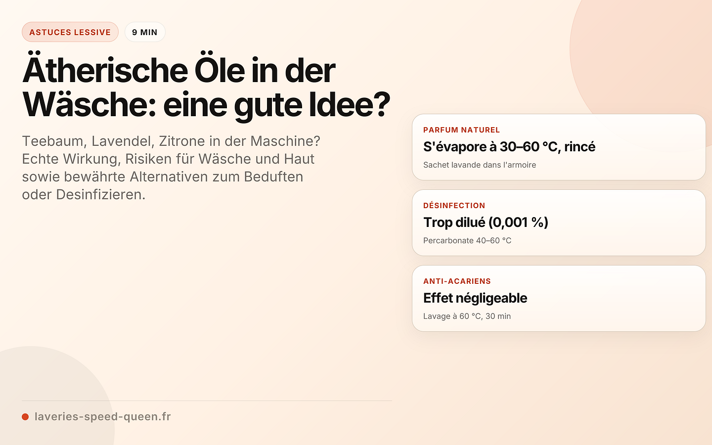 Ätherische Öle in der Wäsche: eine gute Idee?