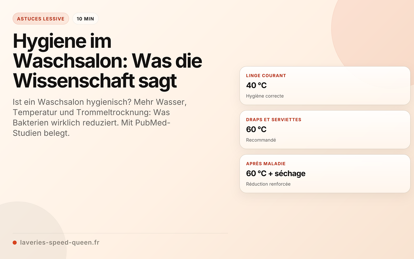 Hygiene im Waschsalon: Was die Wissenschaft sagt